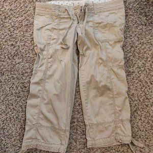 Hollister Tan Cotton Capris
